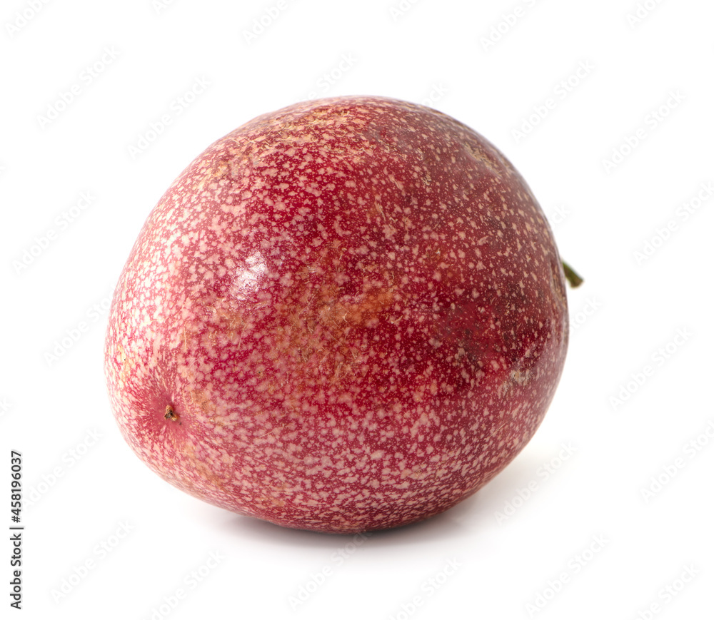 Passion fruit isolated. Whole passionfruit and a half of maracuya isolated on white background Passion fruit isolated. Whole passionfruit and a half of maracuya isolated on white background
