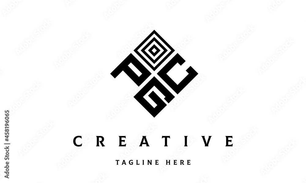 PCG square three latter logo vector PCG square three latter logo vector
