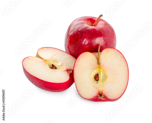 Red apple isolated on white background with clipping path