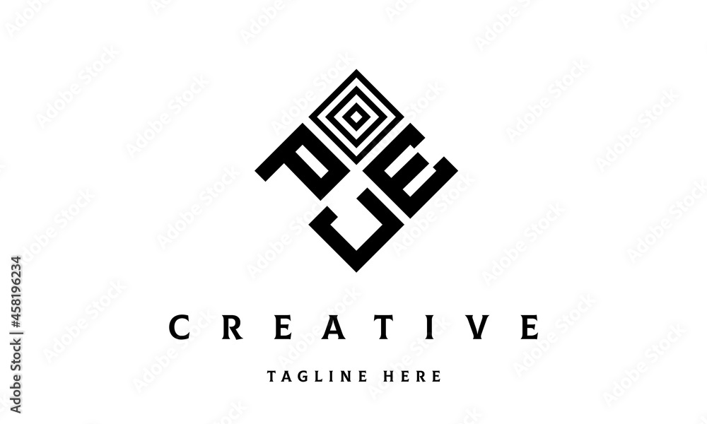 PEJ square three latter logo vector PEJ square three latter logo vector