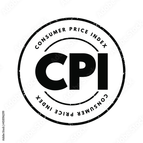CPI - Consumer Price Index acronym, business concept background