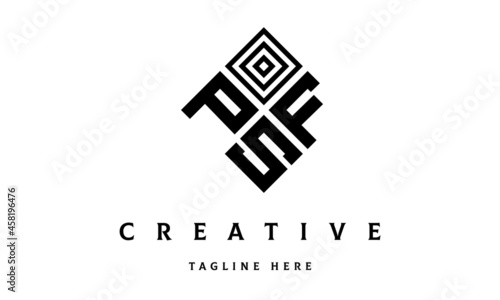 PFS square three latter logo vector	
