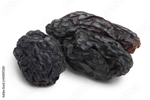 Yellow raisins isolated on white background with clipping path and full depth of field