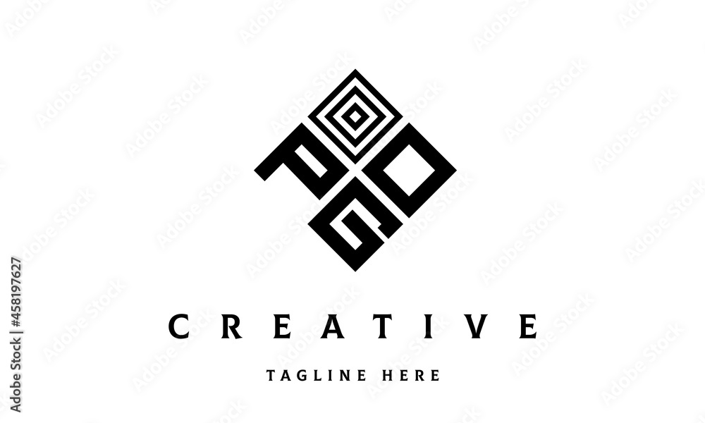 POG square three latter logo vector POG square three latter logo vector