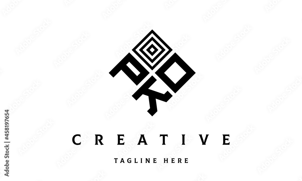 POK square three latter logo vector POK square three latter logo vector