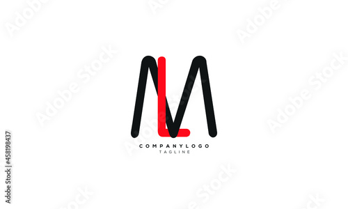 LM, ML, Abstract initial monogram letter alphabet logo design