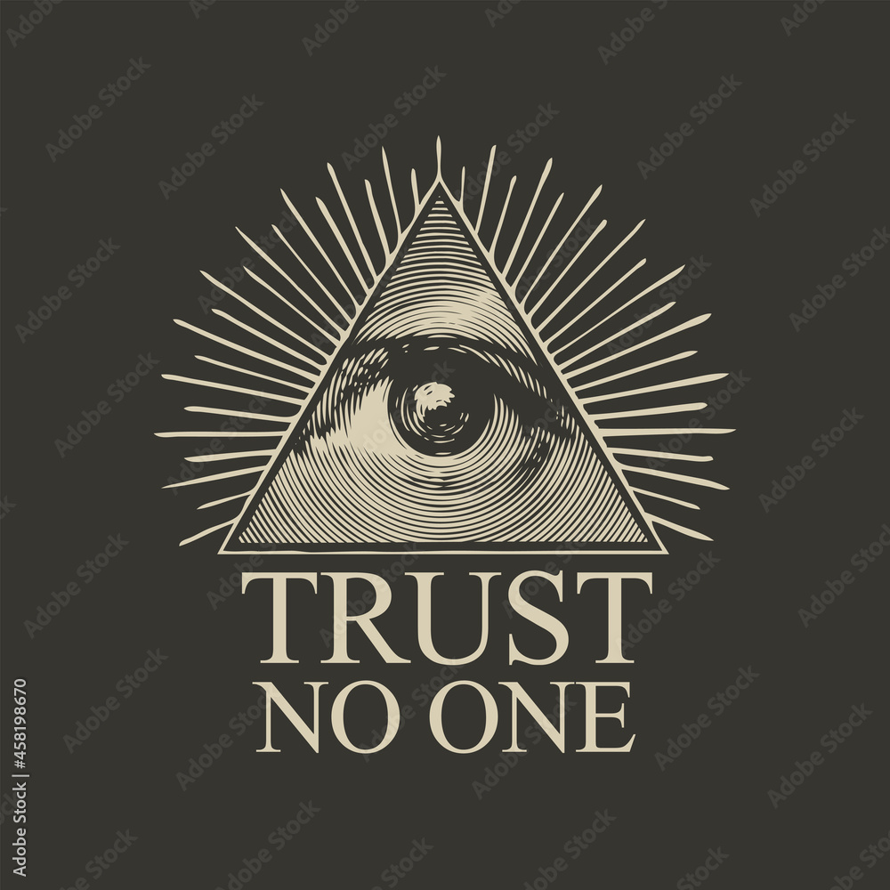 Vector icon of the Masonic symbol of the All-seeing Eye of God ...