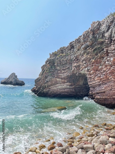 rocky coast of the sea