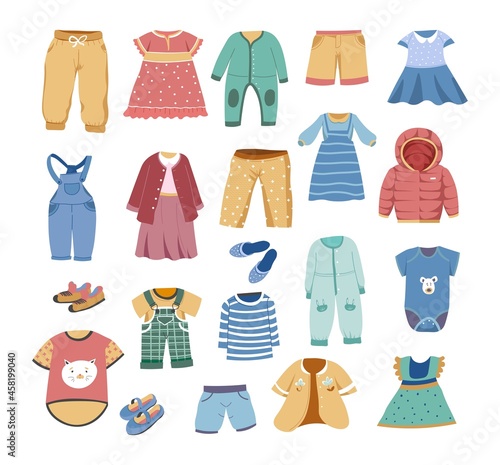 Children clothes, toddles and newborn babies style