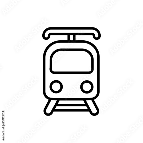 Train vector icon. tram illustration sign. travel symbol. public transport logo.