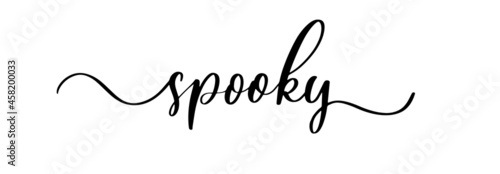 Spooky - vector brush calligraphy banner.