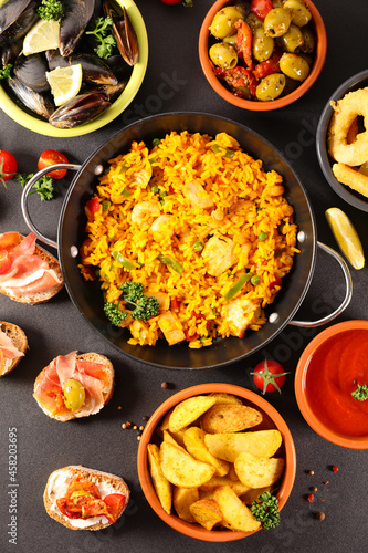 assorted of spanish dish