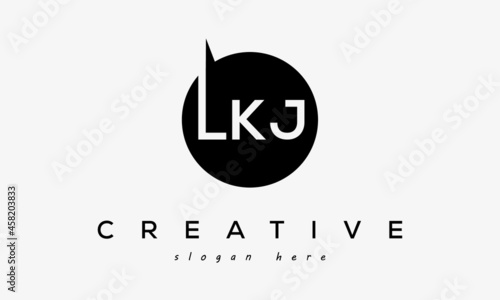 LKJ creative circle letters logo design victor photo