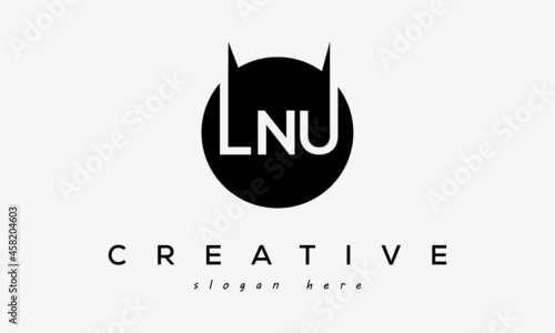 LNU creative circle letters logo design victor photo