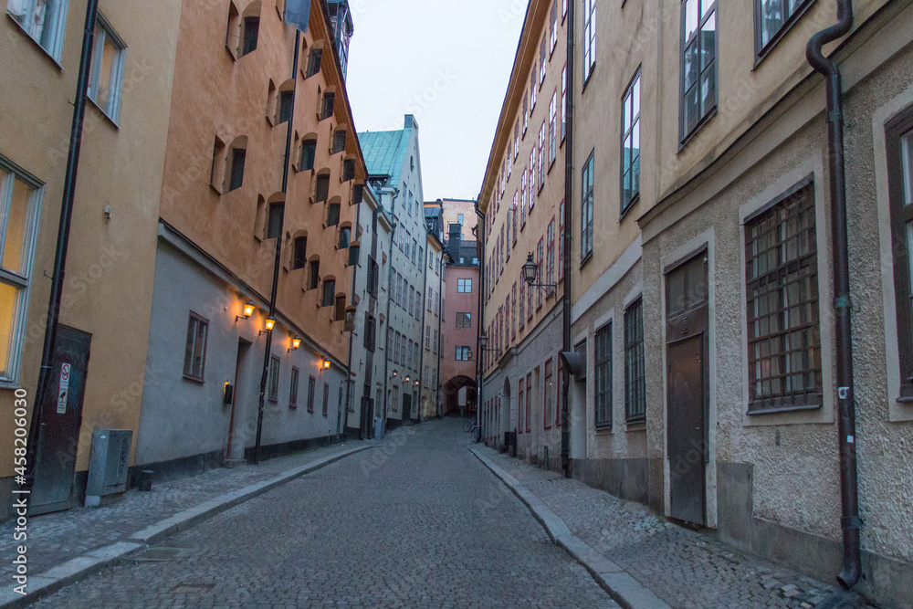 Old buildings at Gamla Stan, Stockholm, Sweden.