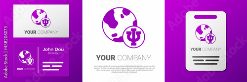 Logotype Psychology icon isolated on white background. Psi symbol. Mental health concept, psychoanalysis analysis and psychotherapy. Logo design template element. Vector