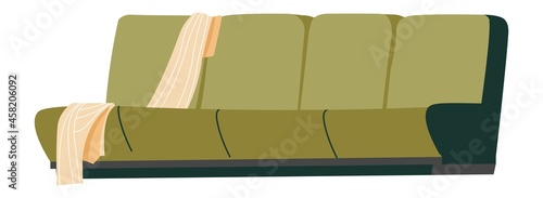 Sofa with blanket, furniture composition shop