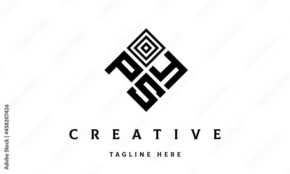 PYS square three latter logo vector PYS square three latter logo vector