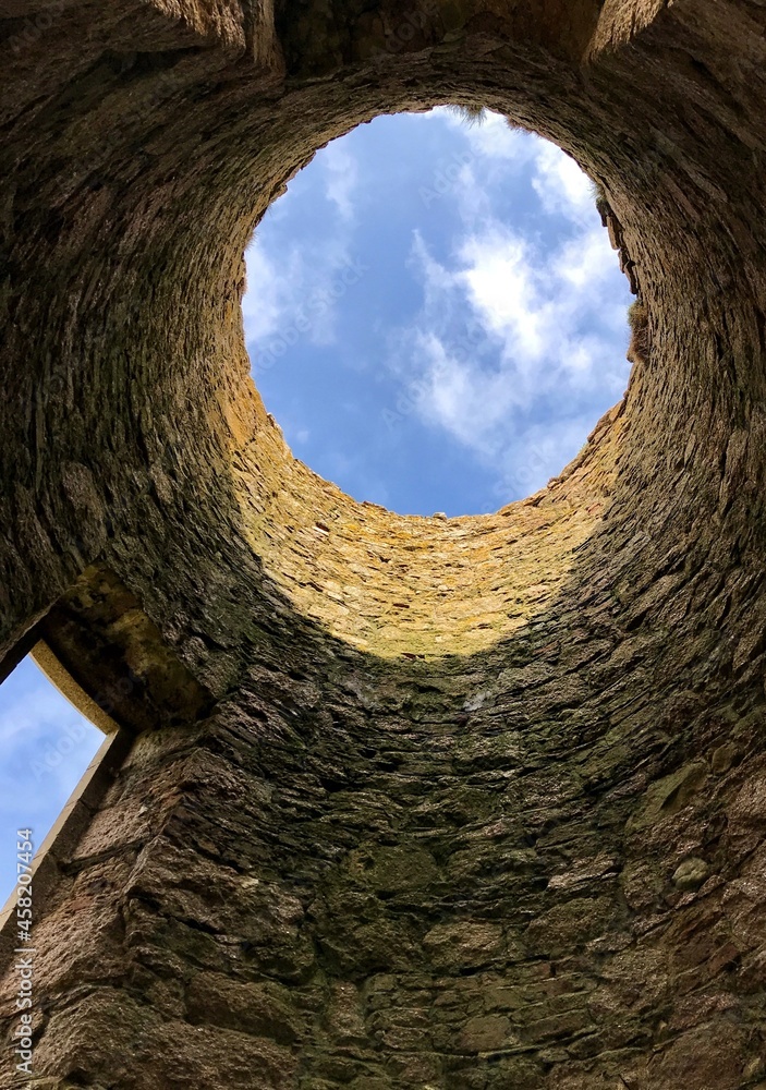 stone wall sky hole