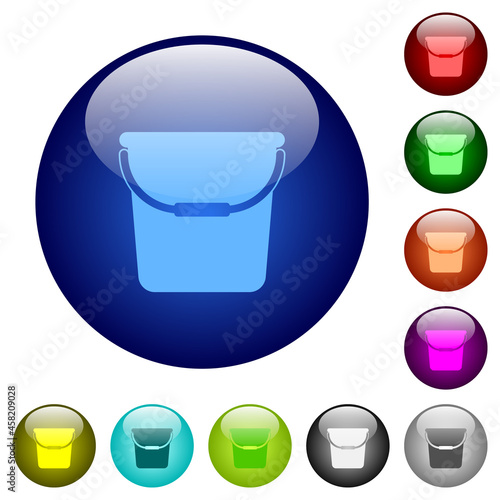 Single bucket color glass buttons