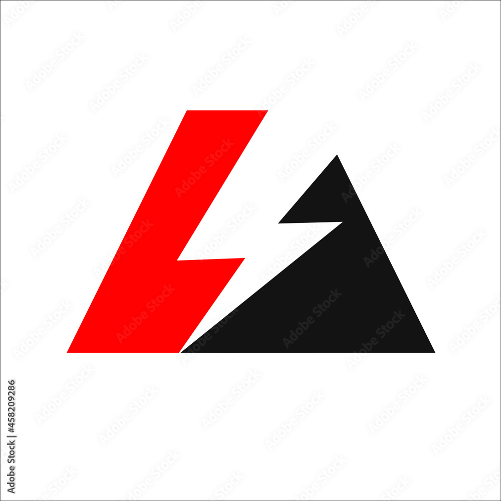 thunder bolt with letter A thunder bolt with letter A