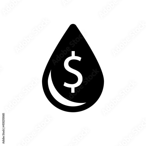 Drop of oil icon. Vector Illustration.