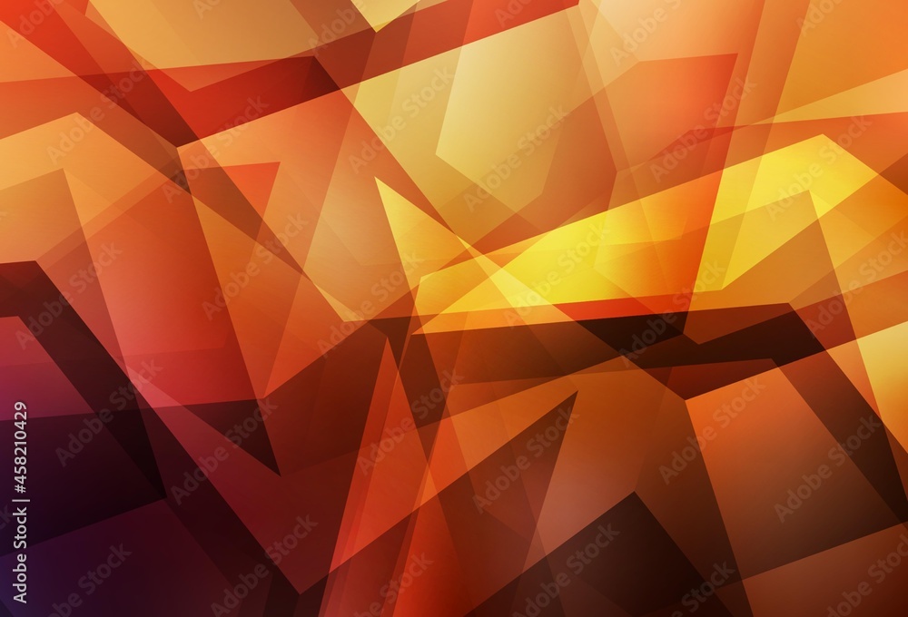 Dark Orange vector gradient triangles texture. Dark Orange vector gradient triangles texture.