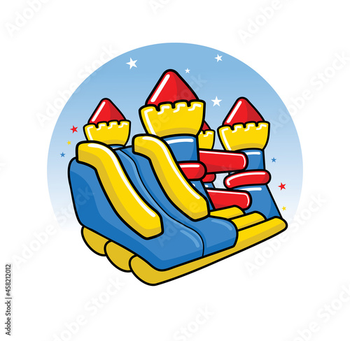 Bounce house design illustration vector eps format , suitable for your design needs, logo, illustration, animation, etc.