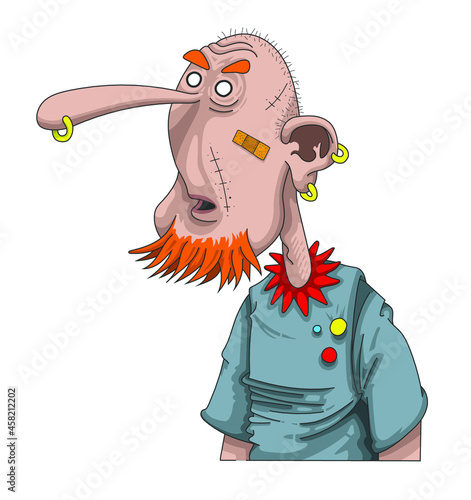 Punk avec des piercings