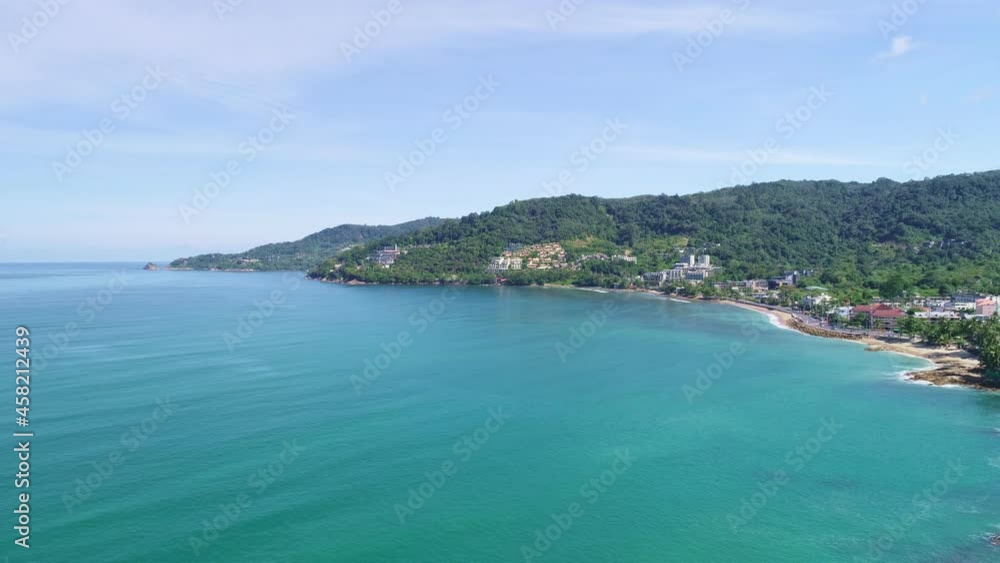 Aerial view Drone camera flying over tropical sea beautiful open ocean in summer season Amazing landscape panoramic drone footage High angle view Aerial view Drone camera flying over tropical sea beautiful open ocean in summer season Amazing landscape panoramic drone footage High angle view