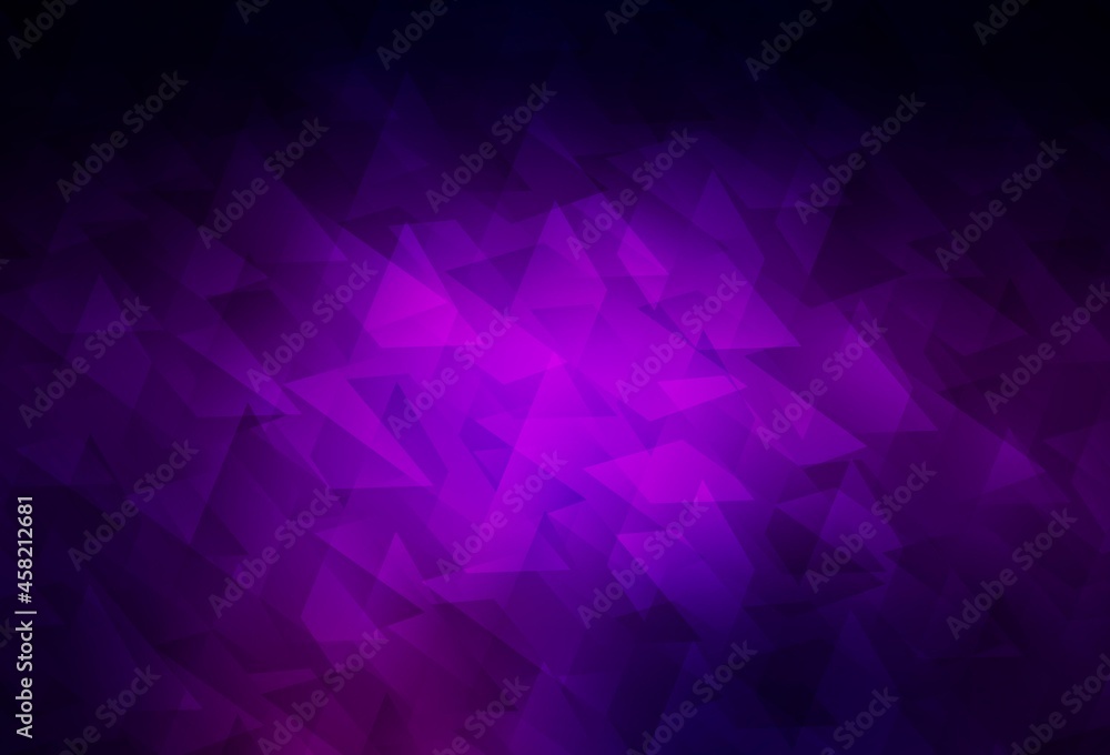 Fototapeta premium Dark Purple vector background in polygonal style.