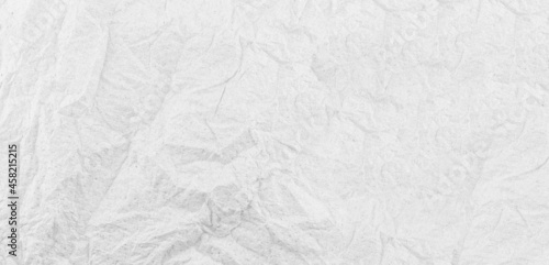White paper wrinkled texture background.