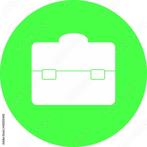  Brief Case Vector Glyph Circle Multicolour Icon Design