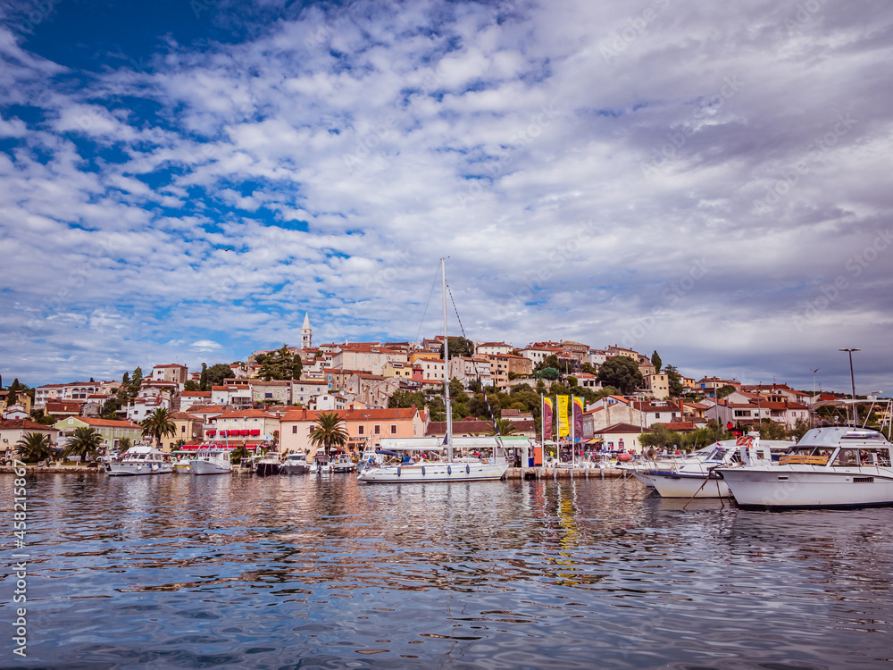 View of the port city of Vrsar in Croatia