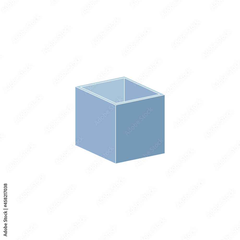Flat empty carton open box Flat empty carton open box