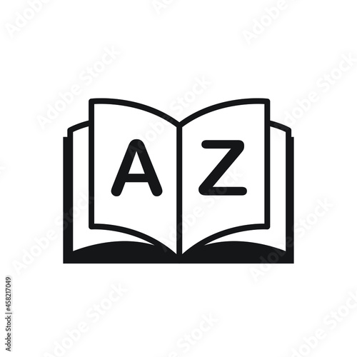Vocabulary book icon design vector illustration