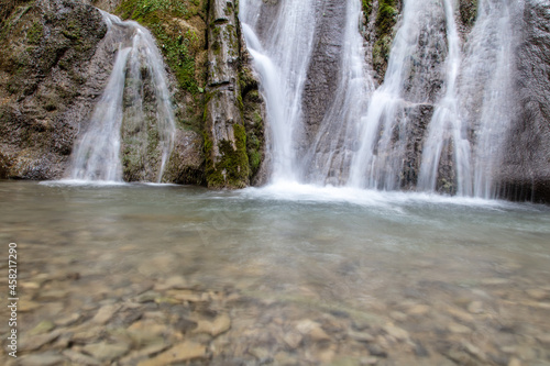 Waterfall on a mountain river.