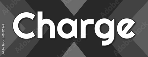 Cuadro en lienzo Charge - text written on striped black background