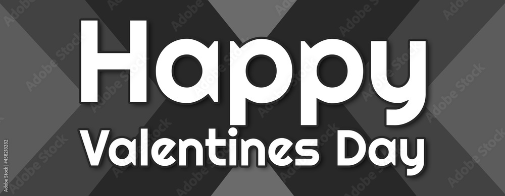 Happy Valentines Day - text written on striped black background
