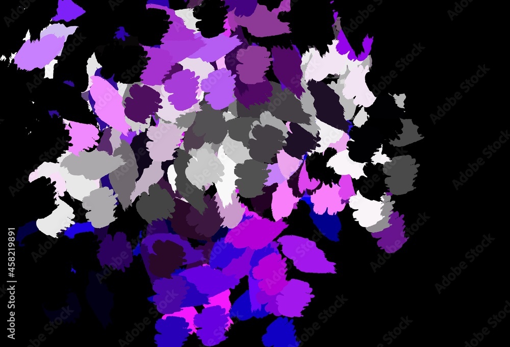 Dark Purple vector pattern with random forms. Dark Purple vector pattern with random forms.