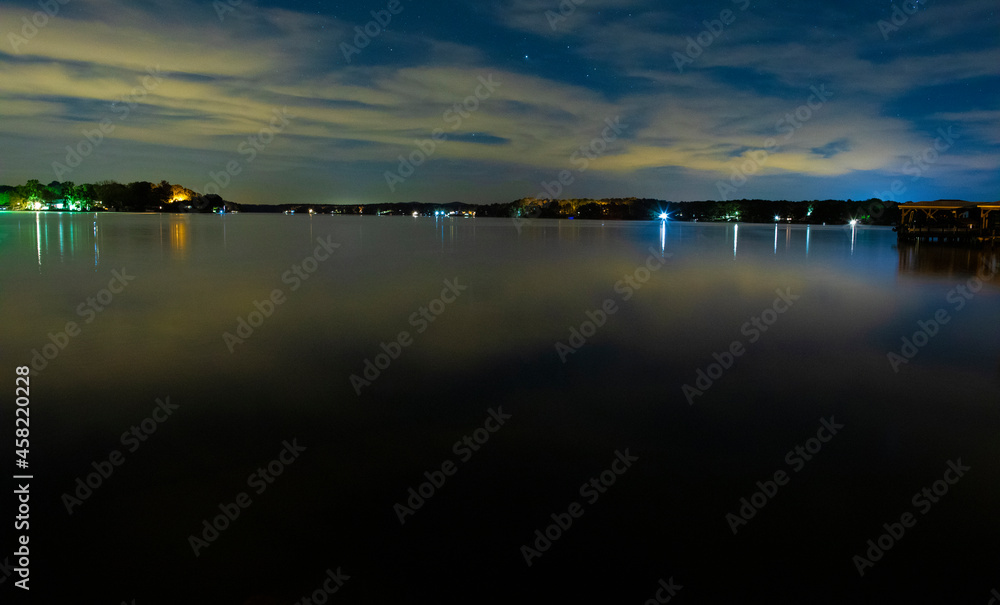 Lake Tillery at night