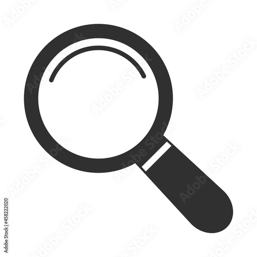 magnifying glass icon vector, filled flat sign, solid pictogram isolated on white, logo illustration