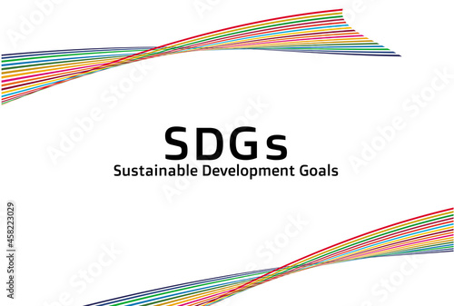 シンプルなグリーティングカード 持続可能な開発目標 SDGs17色のラインアートです ベクター