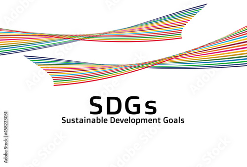 シンプルなグリーティングカード 持続可能な開発目標 SDGs17色のラインアートです ベクター