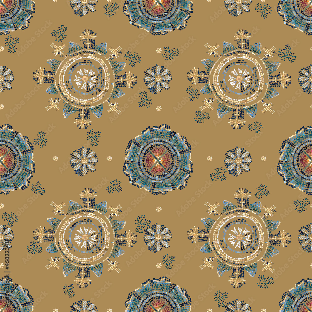 Byzantine Mosaic seamless pattern Byzantine Mosaic seamless pattern