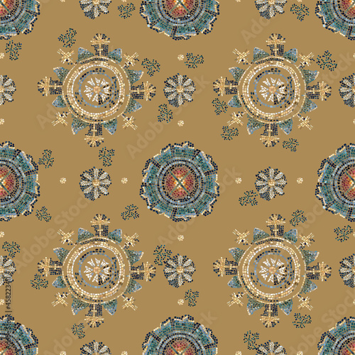 Byzantine Mosaic seamless pattern