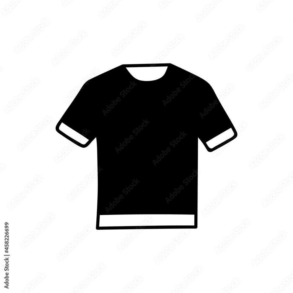 Clothes icon in solid black flat shape glyph icon, isolated on white background Clothes icon in solid black flat shape glyph icon, isolated on white background