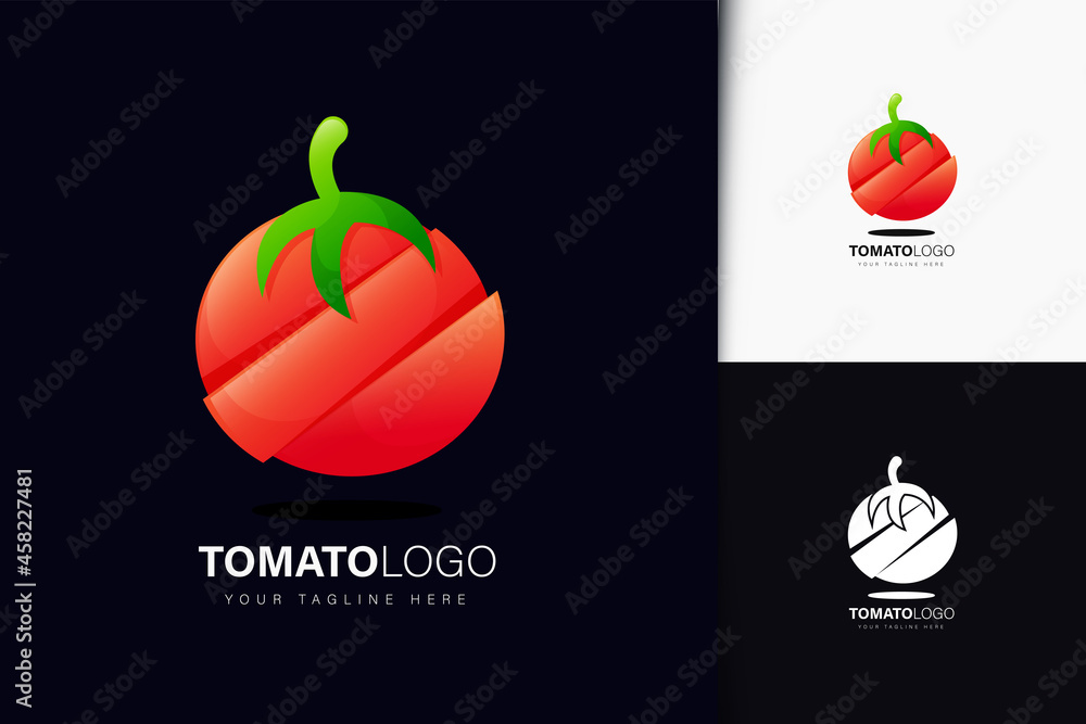 Obraz premium Tomato logo design with gradient