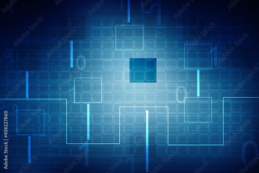 2d illustration Abstract futuristic electronic circuit technology background 2d illustration Abstract futuristic electronic circuit technology background