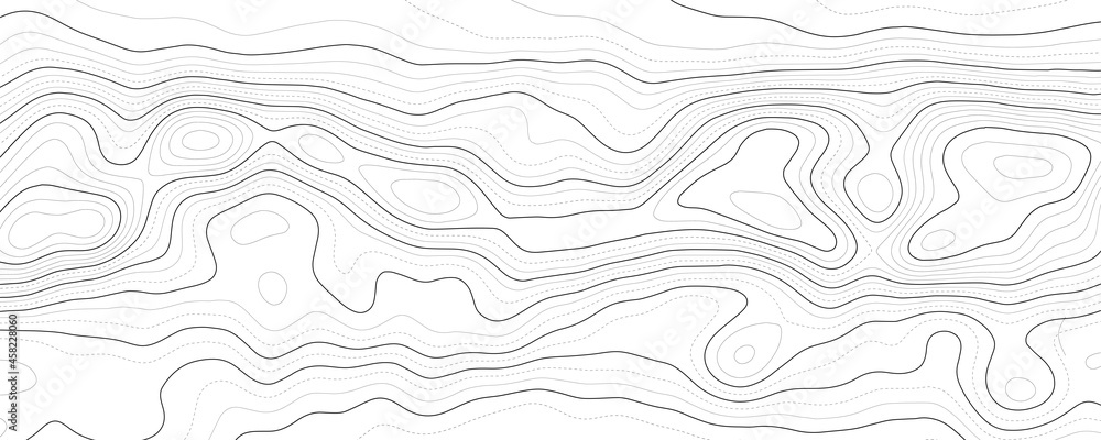 Topographic map background. Geographic line map with elevation assignments. Contour background geographic grid. Vector illustration. Topographic map background. Geographic line map with elevation assignments. Contour background geographic grid. Vector illustration.